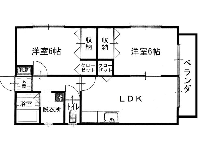 サンガーデン村黒4号地(2LDK/2階)の間取り写真