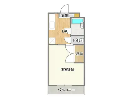 マンションジュネスVI(1DK/2階)の間取り写真