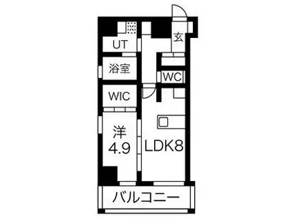 AZUR YABACHO(1LDK/10階)の間取り写真