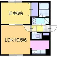 デナーロ・ジオ(1LDK/1階)の間取り写真