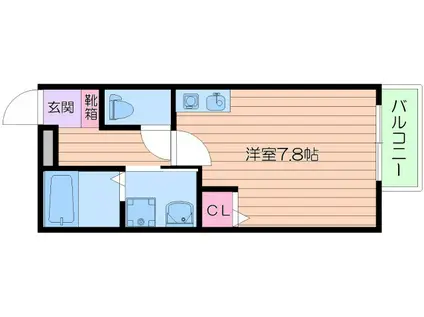 アキュラメゾン(1K/1階)の間取り写真