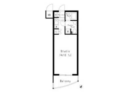 MFPR代々木タワー(1K/4階)の間取り写真