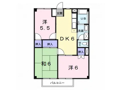 プロムナード菖蒲I(3DK/2階)の間取り写真