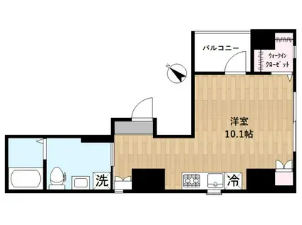 宮田ビル(ワンルーム/3階)の間取り写真