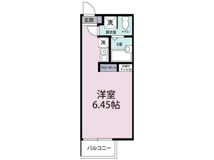 クロノス元宿 I(ワンルーム/2階)の間取り写真