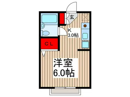 エスポワール 天神(1K/1階)の間取り写真