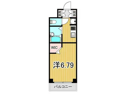 メルベーユ池之内(1K/4階)の間取り写真