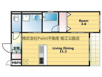 N°77SAGISU(1LDK/3階)の間取り写真