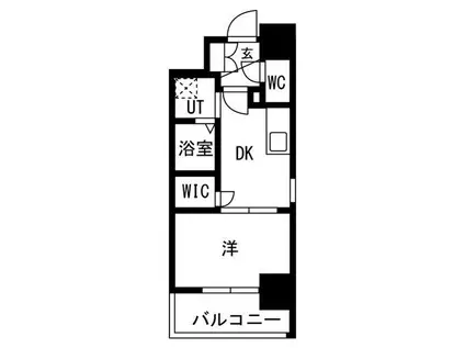 ワールドアイ大阪ウエスト GATE(1DK/3階)の間取り写真