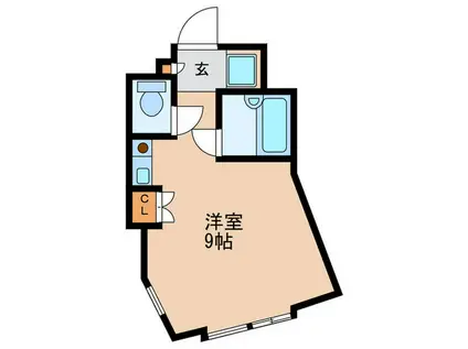 ファインハイム(ワンルーム/3階)の間取り写真