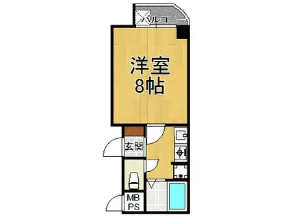 レンバーンハイツ(1K/2階)の間取り写真