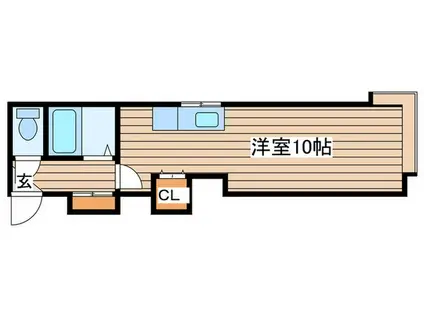アイビーパレス25(ワンルーム/2階)の間取り写真