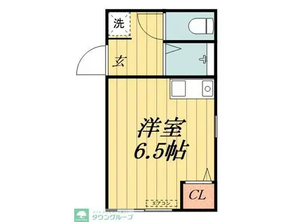 ル・ソレイユ(ワンルーム/1階)の間取り写真