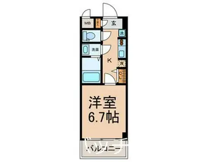 STELLA(1K/1階)の間取り写真