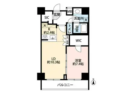 コンシェリア芝公園MASTERS VILLA(1LDK/6階)の間取り写真