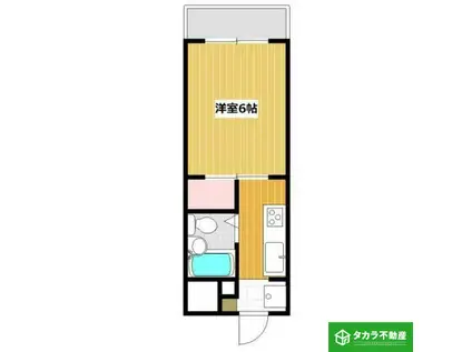 コーポ新貝(1K/4階)の間取り写真