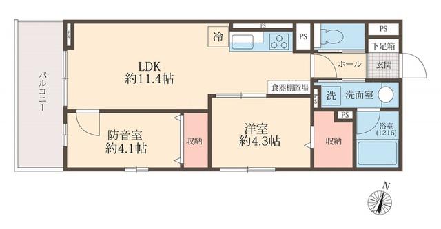 LIBERTE井草(2LDK/4階)の間取り写真