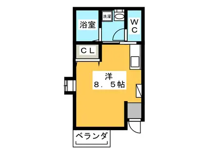 ドミトリー羽沢(ワンルーム/1階)の間取り写真