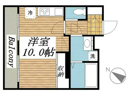 メゾン・ド・ヴィレ千駄木(ワンルーム/11階)の間取り写真