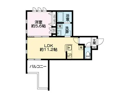 CASA DEO(1LDK/3階)の間取り写真