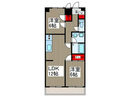 アーバンテラス志木(2LDK/2階)の間取り写真