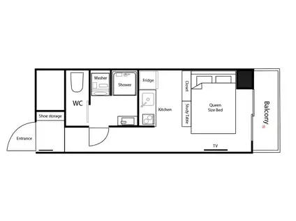 ライオンズマンション麻布(ワンルーム/5階)の間取り写真