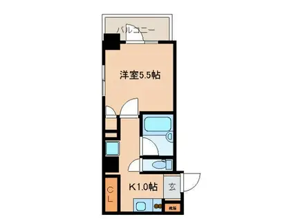 レジディア文京湯島II(1K/10階)の間取り写真