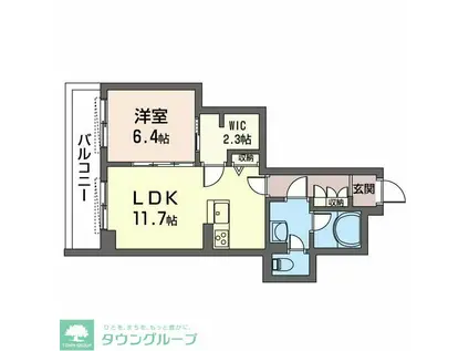 アンビシア(1LDK/1階)の間取り写真