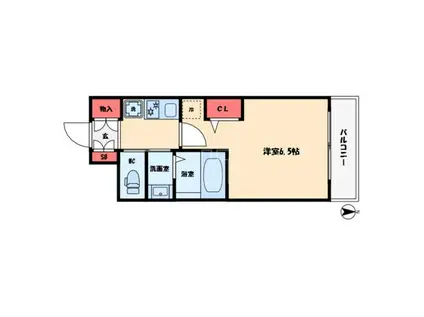 エステムコート難波Vブロード(1K/12階)の間取り写真