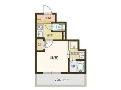 グリシーヌ桜町(1K/2階)の間取り写真