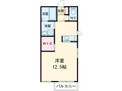 エクセルコート(ワンルーム/1階)の間取り写真