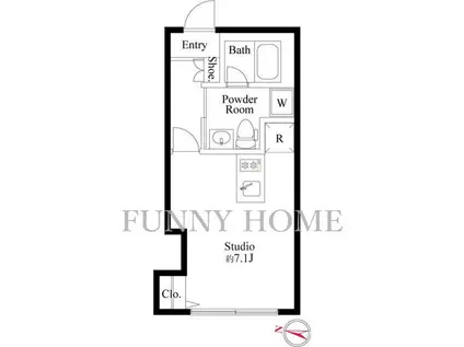 MDM池尻大橋II(ワンルーム/1階)の間取り写真