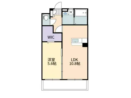 ユーミーマンション西高屋駅前(1LDK/1階)の間取り写真