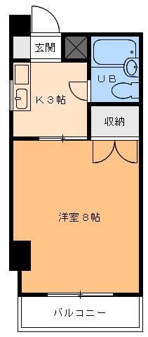サニーハイツしみず(1K/5階)の間取り写真