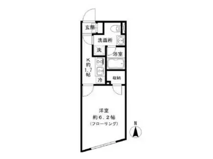 ピエンツァ中野新橋(1K/1階)の間取り写真
