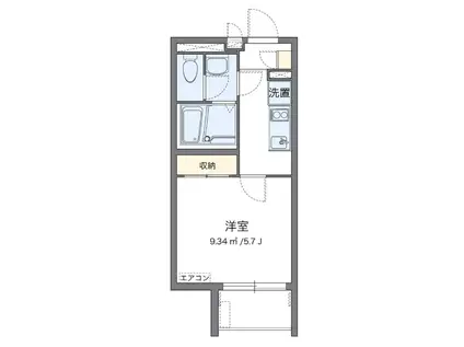 NAKAMURA(1K/3階)の間取り写真