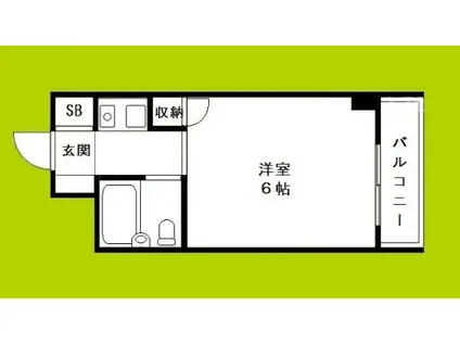 ドレクセル上新庄(ワンルーム/7階)の間取り写真