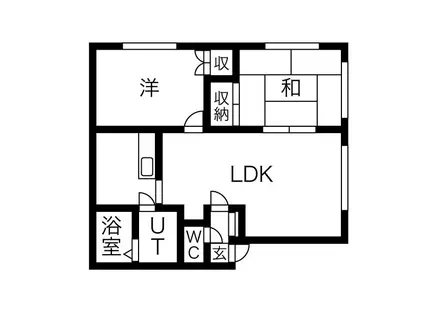エミールハイツ(2LDK/2階)の間取り写真
