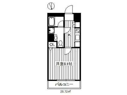 AZEST新桜台(1K/3階)の間取り写真