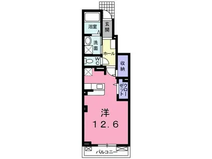 ブローテ(ワンルーム/1階)の間取り写真