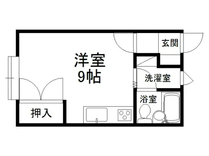 レジデンス白樺(ワンルーム/1階)の間取り写真