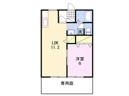 コンフォートシティI(1LDK/1階)の間取り写真