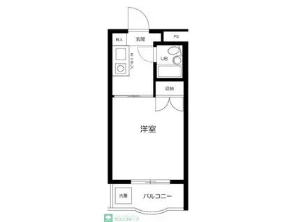 ハイタウン大森(1K/1階)の間取り写真