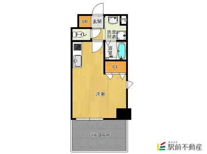 サヴォイ ソリディティ(ワンルーム/6階)の間取り写真