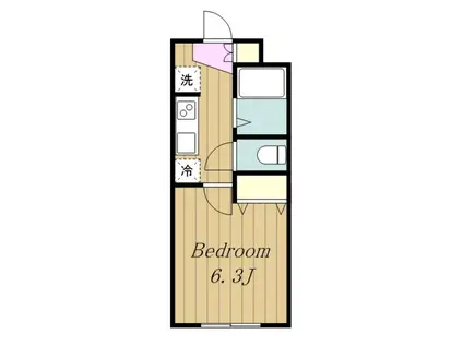 マウンテンハイツ(1K/1階)の間取り写真