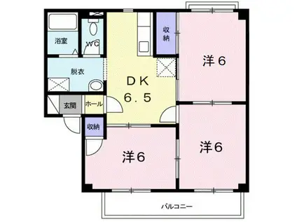 グレイスII(3DK/2階)の間取り写真