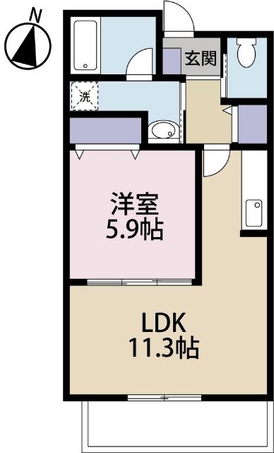 コフレ・アン(1LDK/1階)の間取り写真