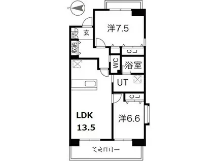 アクティ目黒駅前II(2LDK/8階)の間取り写真