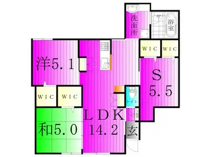 FORESTGRANDEI(3LDK/1階)の間取り写真
