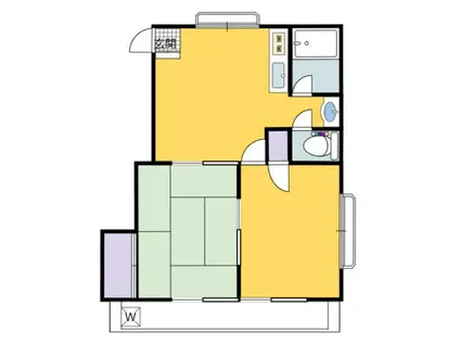 メゾンブランシュ(2DK/2階)の間取り写真